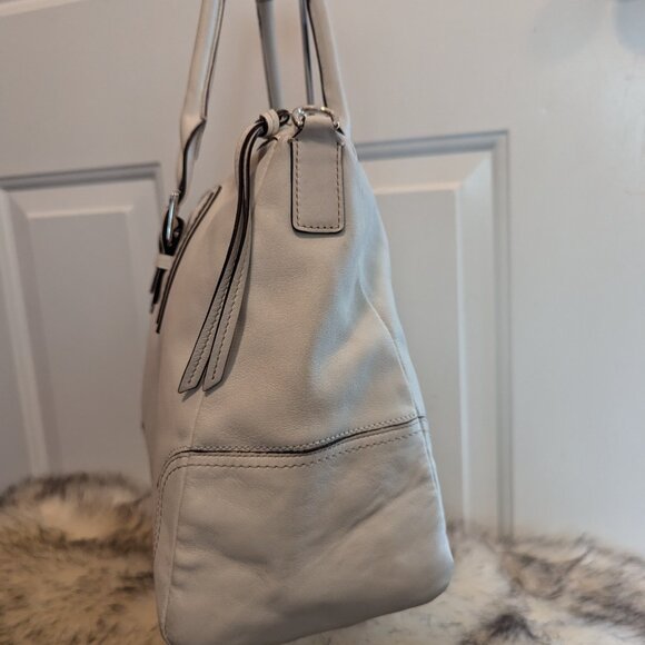 Coach Hampton -F13811 White Leather Satchel - Picture 5 of 15